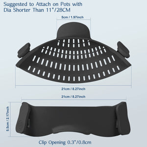 1Pc, Strainer, Silicone Pot Strainer, Adjustable Silicone Clip on Strainer for Pots Pans and Bowls, Kitchen Pot Strainer