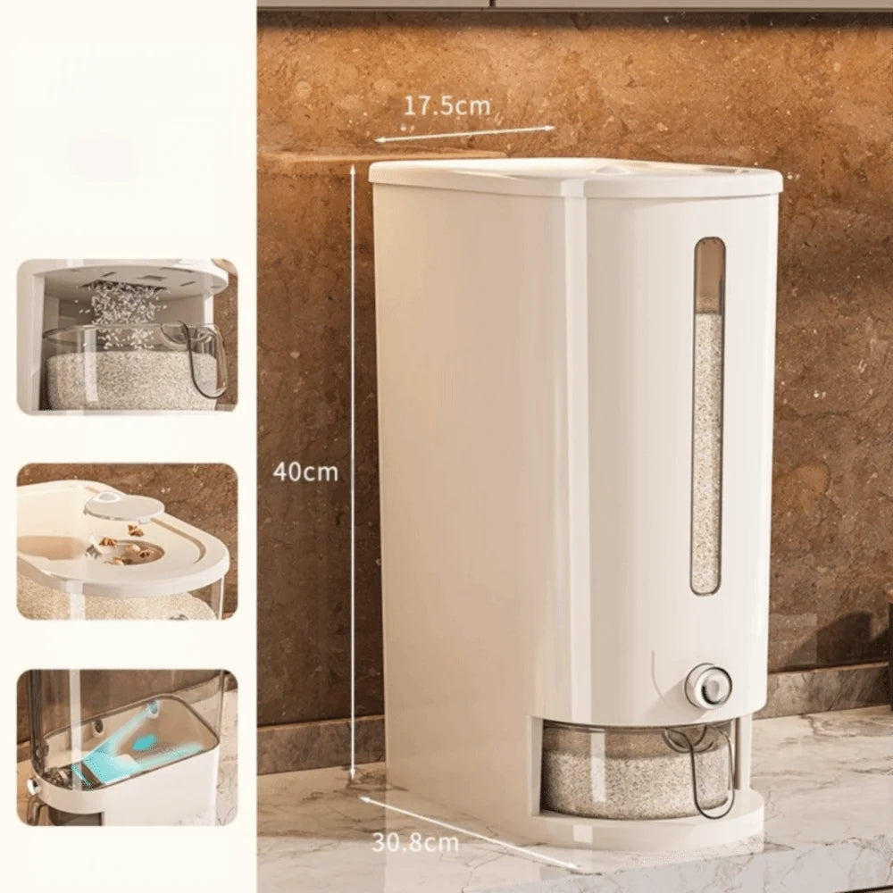 Airtight Insect-Proof Rice Storage Container 5/10KG Moisture Proof Dry Food Dispenser Sealed Storage Container Grains