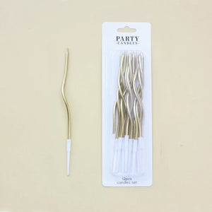 12/48Pcs/1Case Birthday Candles Spiral Cake Candles Long Thin Cake Candles for Wedding Party and Cake Decoration