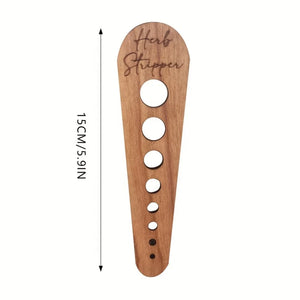 1 Wooden Vegetable Leaf Remover, Portable Multi-Compartment Vegetable Leaf Picker, Suitable for Household Kitchen Gadgets
