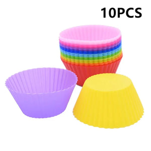 Silicone Cake Mold round Heart Shape Muffin Cupcake Baking Molds Home Kitchen Bakeware Baking Cups BPA Free Kitchen Gadgets ﻿