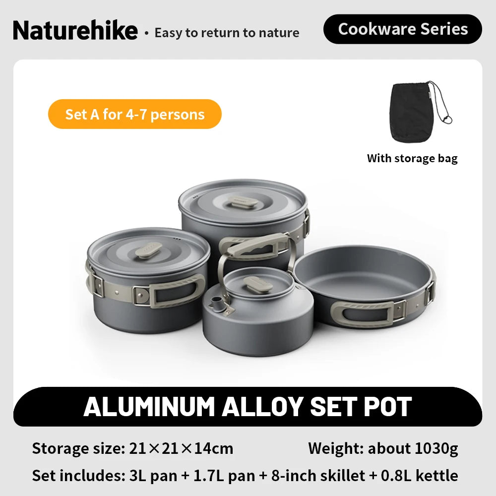 Camping Cookware Kit Outdoor Frying Pan Portable Kettle Foldable Picnic Tableware Kitchen Utensils Cooking Utensils