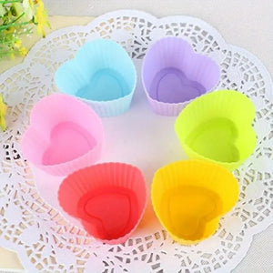 Silicone Cake Mold round Heart Shape Muffin Cupcake Baking Molds Home Kitchen Bakeware Baking Cups BPA Free Kitchen Gadgets ﻿