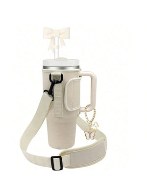 1PC Water Bottle Carrier Bag for Large Capacity Tumbler Cup with Handle Water Bottle Cup Sleeve with Adjustable Shoulder Strap