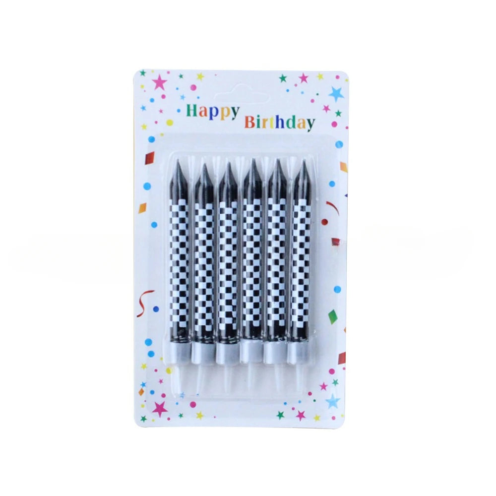 6/12Ps Cakelove Colorful Birthday Candles with Stand Star Heart Cake Candle Baby Children Birthday Party Supplies Wedding Decor