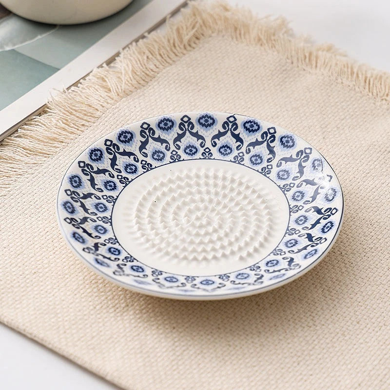 Colorful Simple Ceramic Ginger Grater Tool Hand Grinder Garlic Masher Portable Porcelain Carrot Ginger Grinding Kitchen Tools
