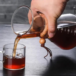 Hand Glass Coffee Kettle with Stainless Steel Filter Drip Brewing Hot Brewer Coffee Pot Dripper Barista Pour over Coffee Maker