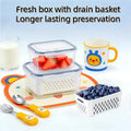6Pcs/Set Large Capacity Fruit Storage Containers for Fridge with Removable Colander,Keep Berry Fruit Fresh Longer