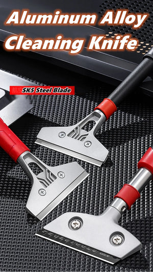 Portable Aluminum Alloy Cleaning Shovel Knife Wallpaper Paint Tiles Flooring Scraper Remover with SK-5 Blade Home Cleaning Tools