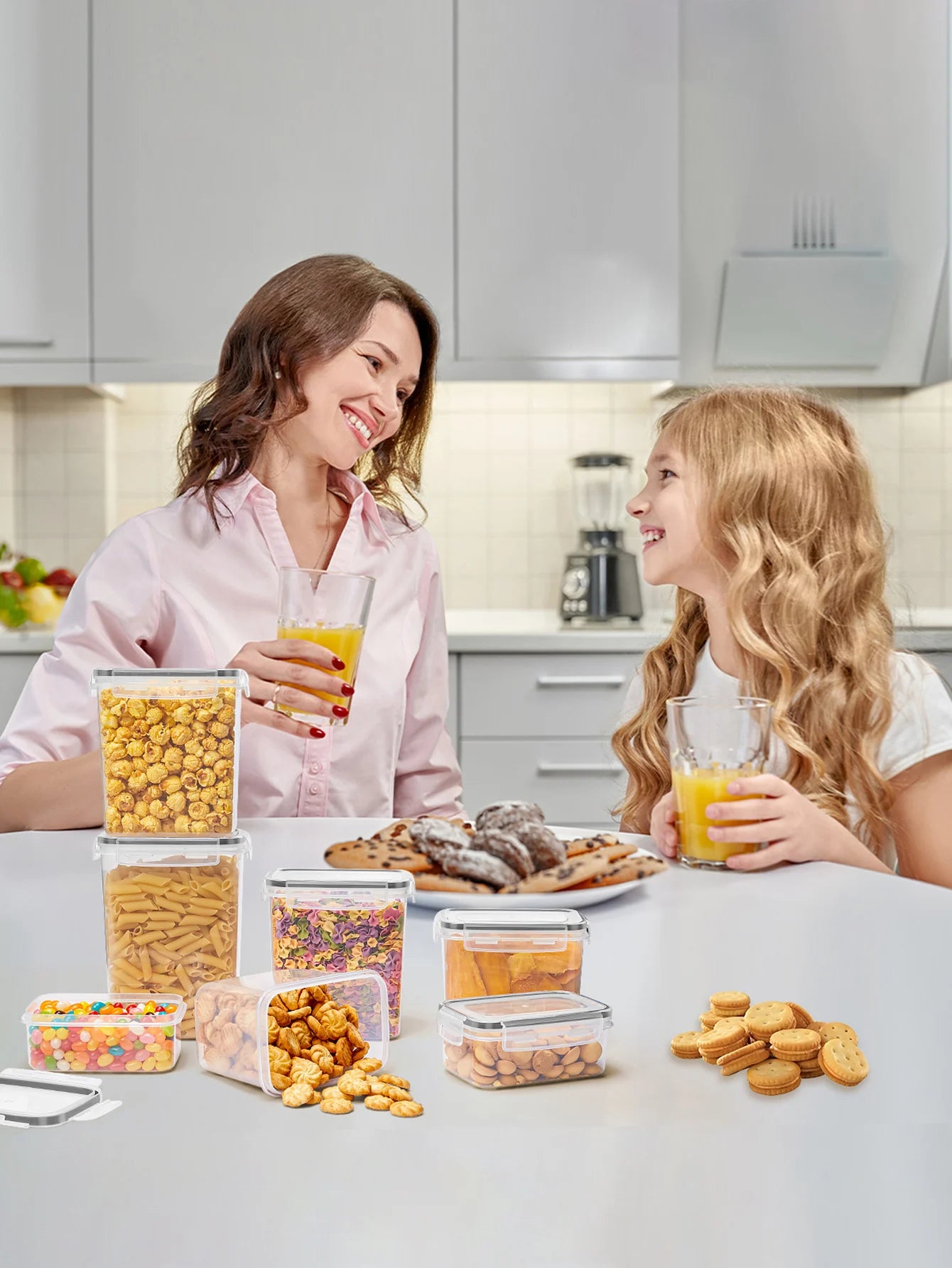 24/48Pcs, Sealed Food Storage Containers with Lids - Lunch Boxes Ideal for Organizing and Storing Grains, Rice, Pasta, Tea, Nuts