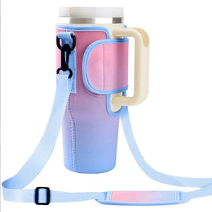 1PC Water Bottle Carrier Bag for Large Capacity Tumbler Cup with Handle Water Bottle Cup Sleeve with Adjustable Shoulder Strap