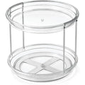 1Set 2 Tier Lazy Susan Turntable Organizer 9.25'' Rotating Spice Rack Organization for Cabinet, Kitchen, Pantry, Countertop