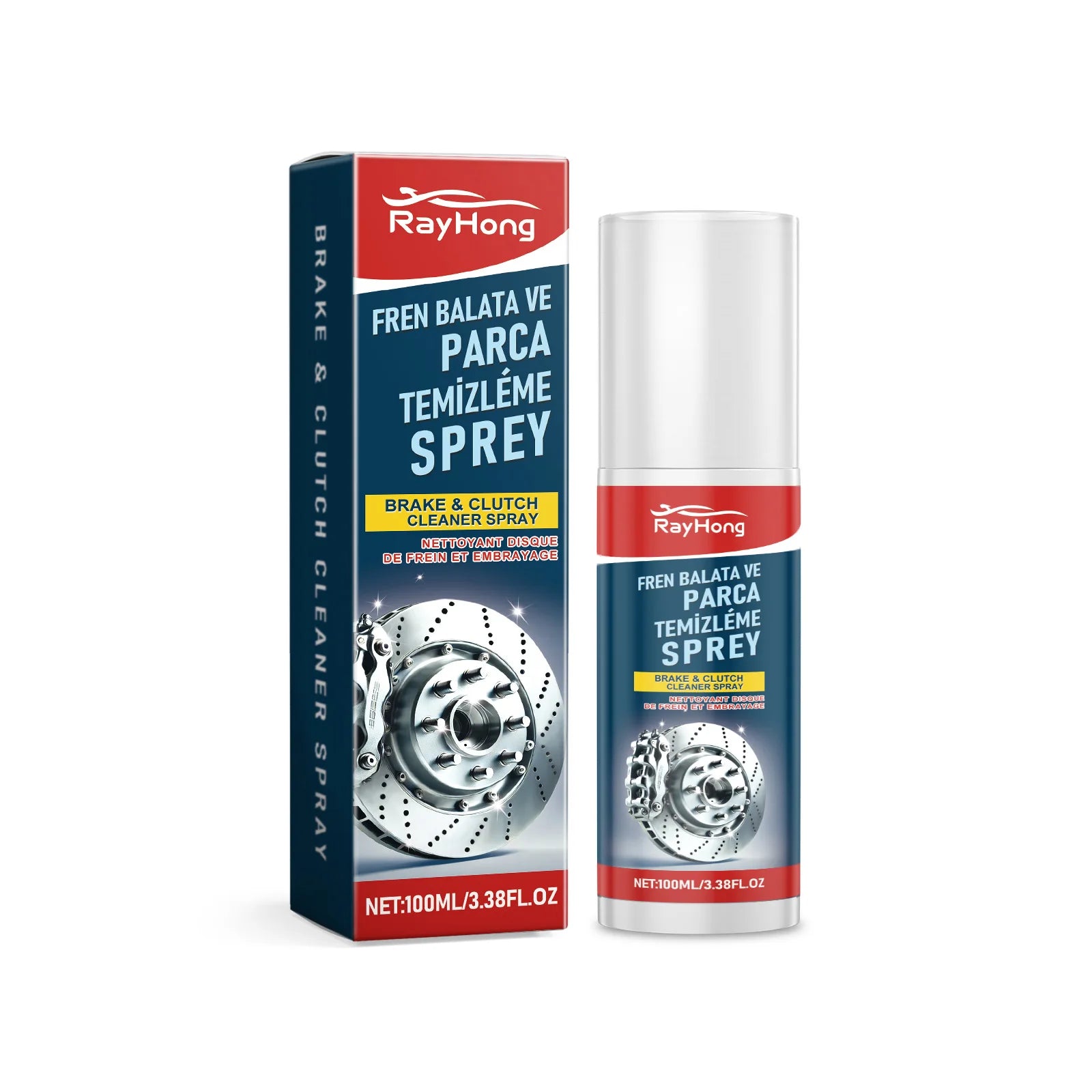 Brake Cleaner Spray Brake Parts Degreaser Dust Remover Disc Cleaner Prevents Noise Corrosion Inhibitor Fast Evaporating 100Ml