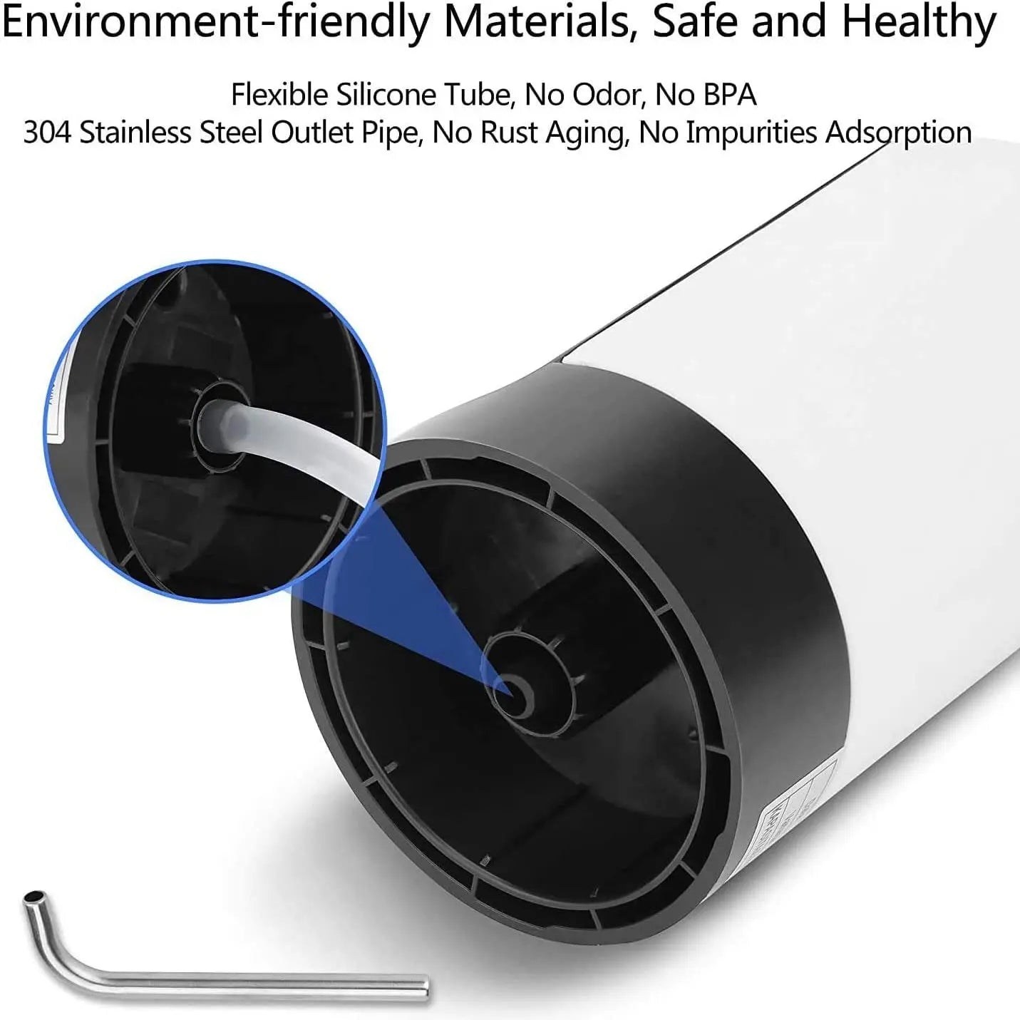 1Pcwhite/Black Water Bottle Pump USB Charging Auto Switch Drinking Dispenser Charging One Click Auto Switch Drink Pump Dispenser