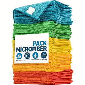 10/5/3Pcs Microfiber Cleaning Cloth, Dishwashing Cloth Household Rag Kitchen Bathroom Cleaning Towel Durable Absorbent Towel