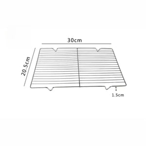 304 Stainless Steel Baking Tray Set with Grill Metal Rectangular Cooling Rack Grilling Tools BBQ for Kitchen Outdoor Camping