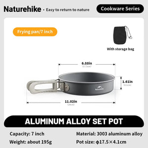 Camping Cookware Kit Outdoor Frying Pan Portable Kettle Foldable Picnic Tableware Kitchen Utensils Cooking Utensils
