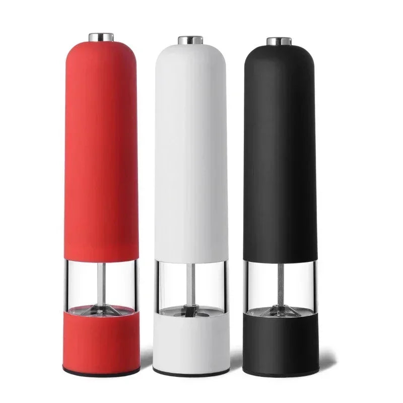 Battery Electric Automatic Mill Pepper and Salt Grinder with LED Light Adjustable Coarseness Spice Grinder Kitchen Cooking Tool