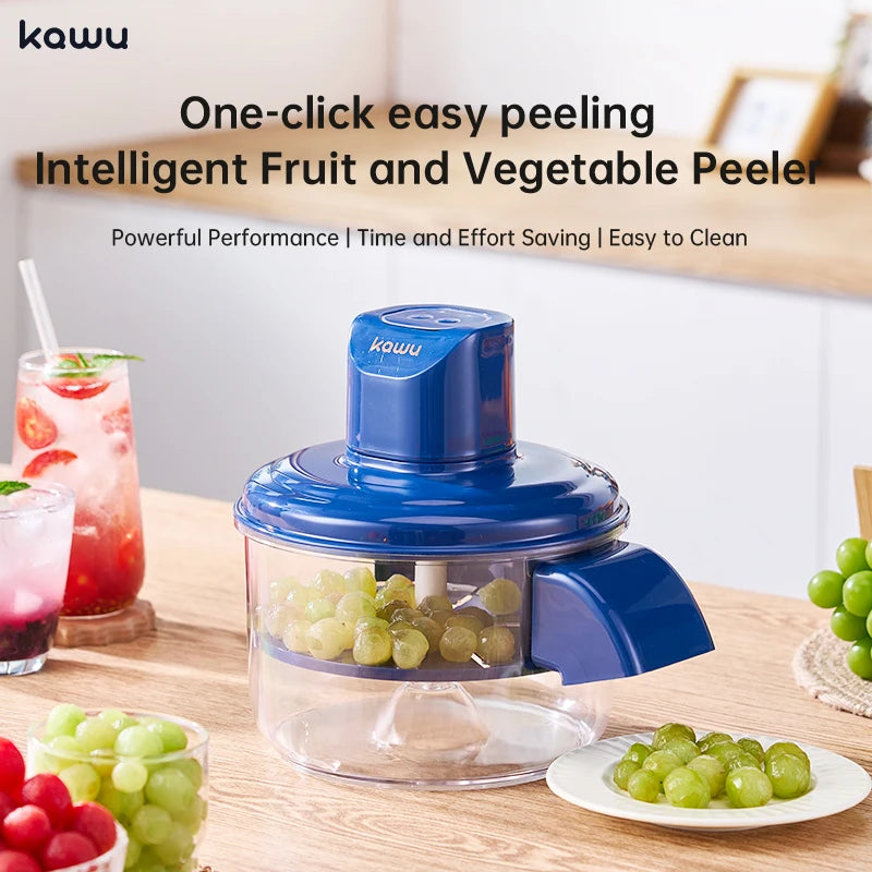 Fully Automatic Electric Fruit and Vegetable Peeling Machine, One-Button Operation, Multi-Functional Peeler, Suitable for Ingredients Such as Tomatoes, Garlic, Grapes, Citrus Fruits, and Avocados—Ideal for Quick Peeling