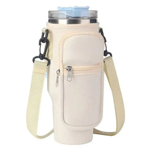 Water Bottle Carrier Bag for Stanley 40Oz Tumbler with Handle Water Bottle Holder with Adjustable Shoulder Strap with Pocket
