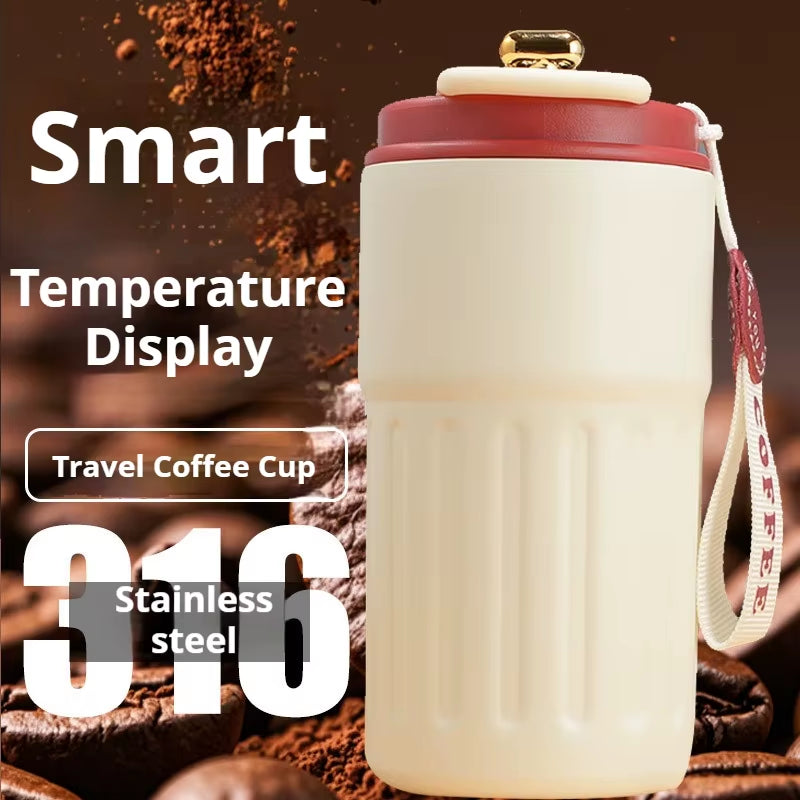 450ML LED Temperature Display Coffee Cup Keep Cold and Heat Thermal Mug Travel Vacuum Flask Stainless Steel Thermo Water Bottle