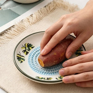 Colorful Simple Ceramic Ginger Grater Tool Hand Grinder Garlic Masher Portable Porcelain Carrot Ginger Grinding Kitchen Tools