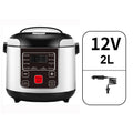 Portable Car Rice Cooker 2L Electric Truck Multi-Cooker Soup Porridge Cooking Food Steamer Electric Lunch Box 12V or 24V
