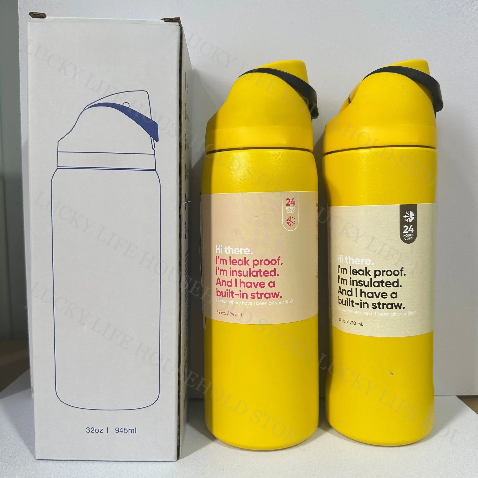 Portable Fruit Car Cup Thermoses Summer Soccer Stainless Steel Insulated Cup 32OZ Large-Capacity Football Water Bottles