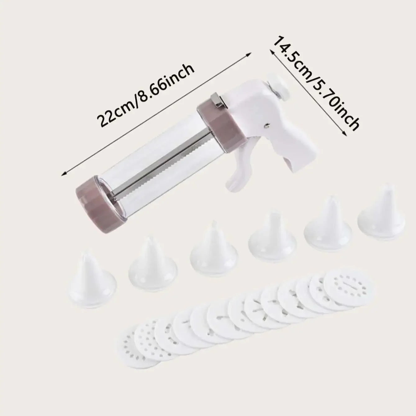 1Pc-Cake Cream Decorating Gun Set Cookie Biscuit Pastry Syringe Stainless Steel Nozzle Squeezer Extruder Baking Tools