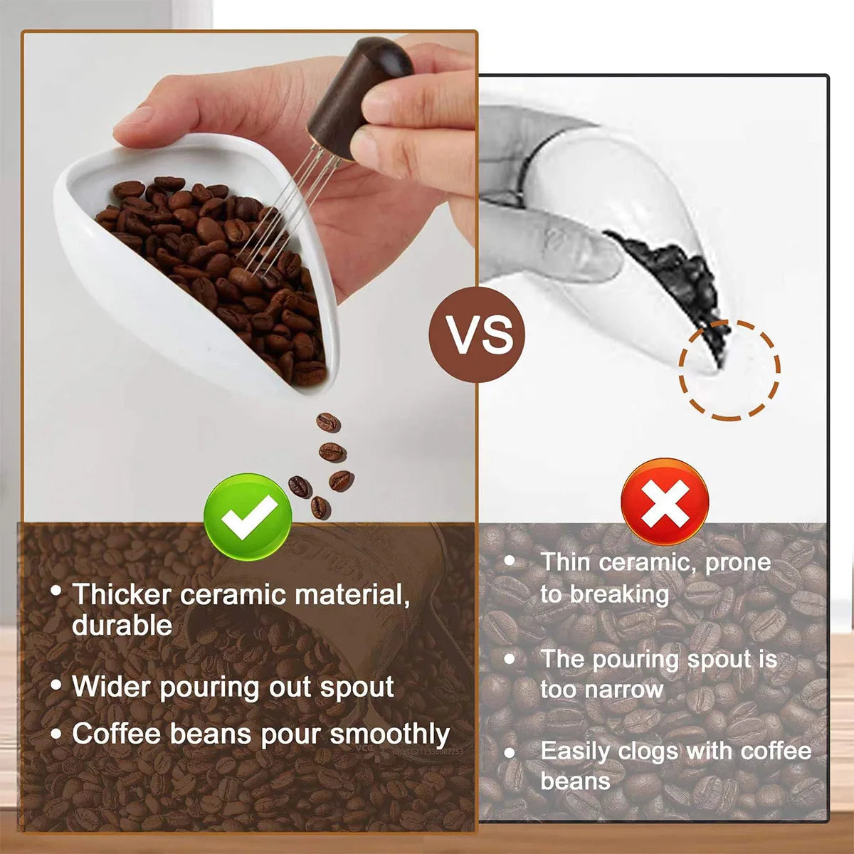 Coffee Bean Dosing Cup & Spray Bottle Kit for Bar, Static Reduction Ceramic Single Dose Tray, Barista Accessories Set