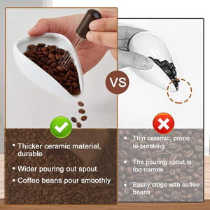 Coffee Bean Dosing Cup & Spray Bottle Kit for Bar, Static Reduction Ceramic Single Dose Tray, Barista Accessories Set