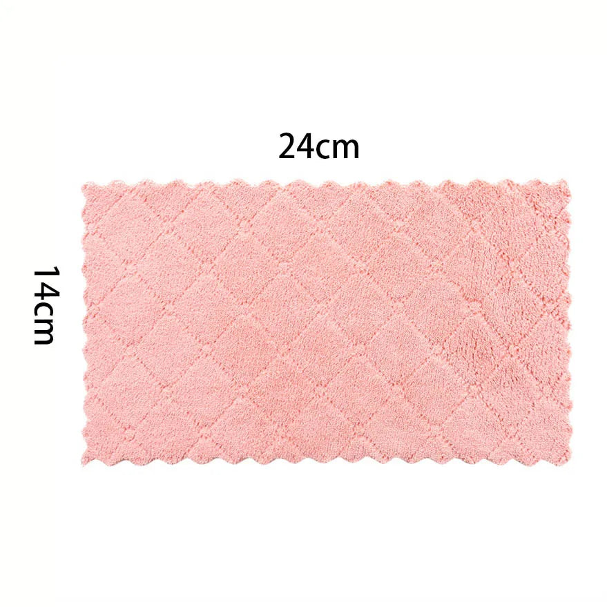 10Pcs Microfiber Dish Cloths Multi Purpose Dishwashing Towels for Tableware Double Sided Cleaning Rags Kitchen Accessories
