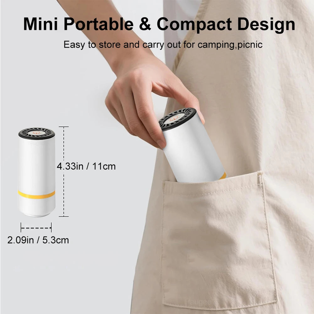 Air Vacuum Sealer Pump Handheld Food Sealing Pump USB Rechargeable Sealer Pump for Food Automatic Mini Sealer Pump Food Air Pump