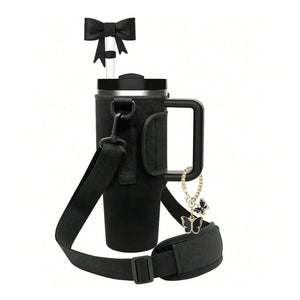 1PC Water Bottle Carrier Bag for Large Capacity Tumbler Cup with Handle Water Bottle Cup Sleeve with Adjustable Shoulder Strap