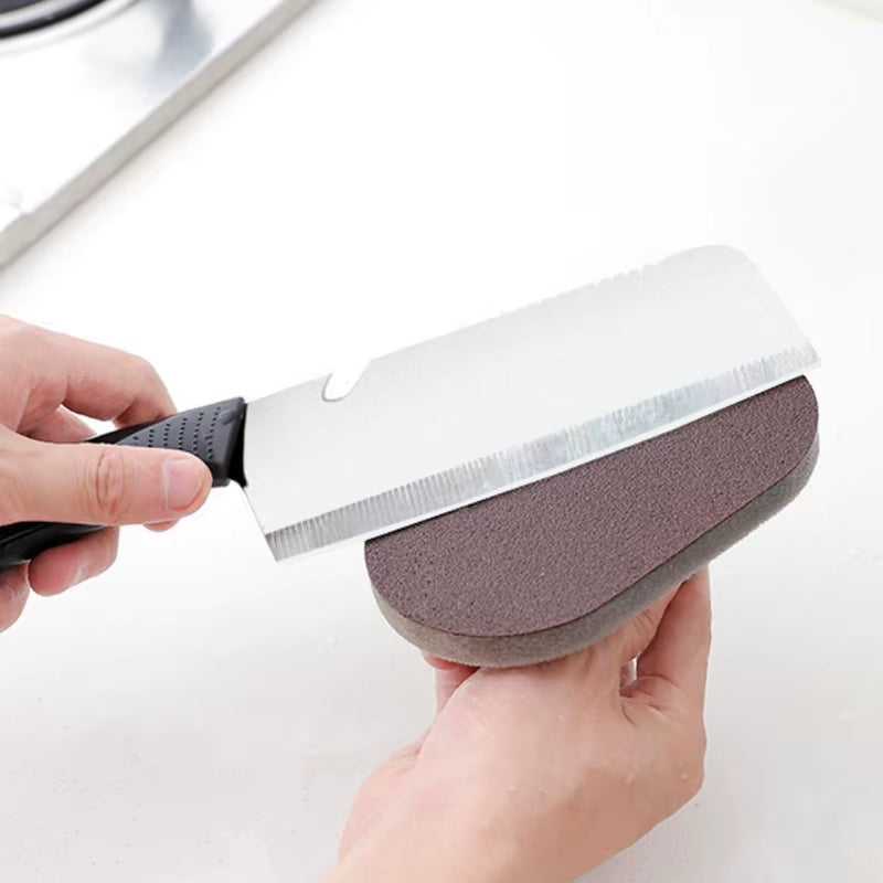 Magic Emery Sponge Brush Wipe Eraser Cleaner Kitchen Bath Rust Strong Decontamination Cleaning Tools with Handle Household Tools