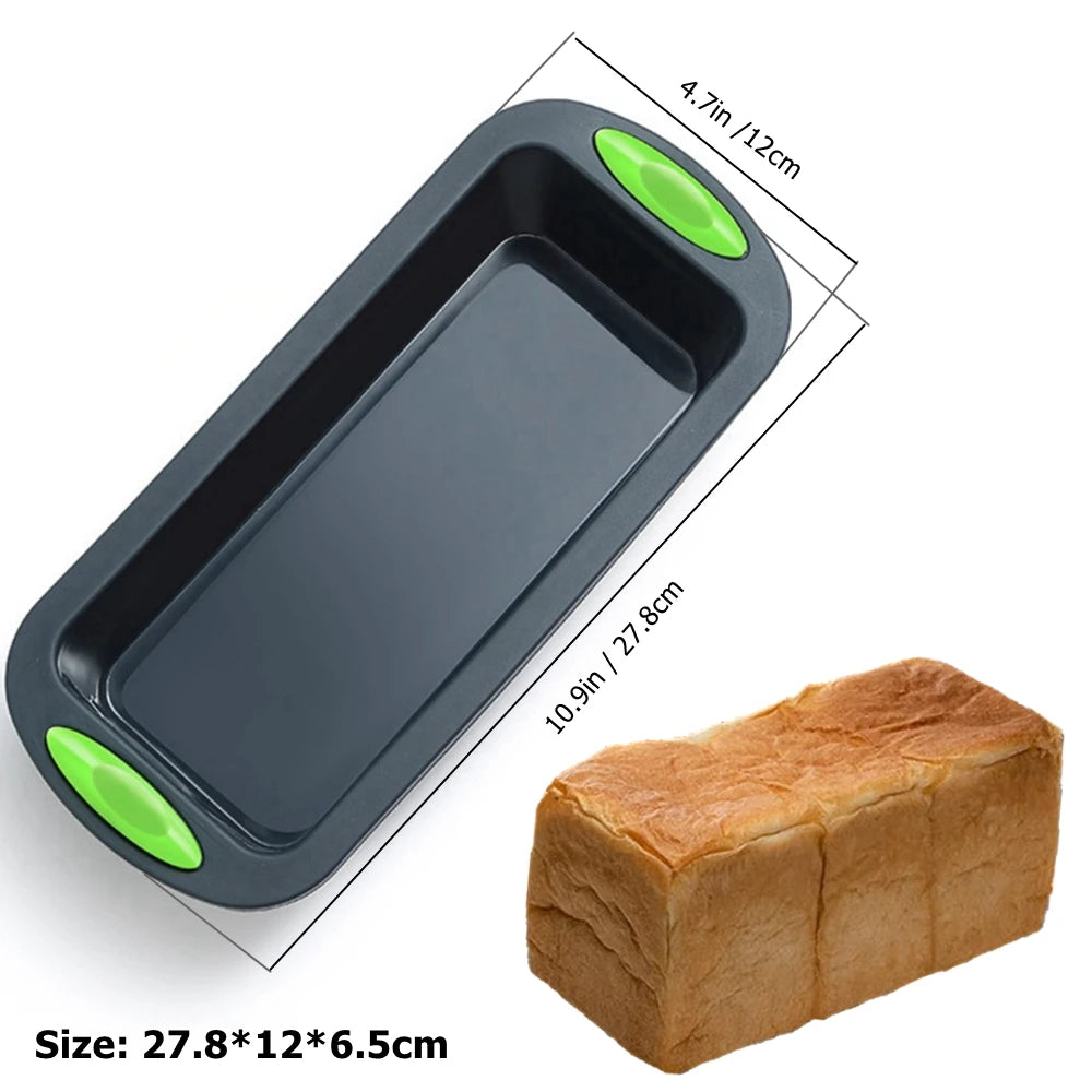 Silicone Cake Pan Non-Stick 8-10-Inch Food Grade Silicone Cake Mold Baking Pan Toast Tray Bread Pan Dessert Bakeware Cake Tools