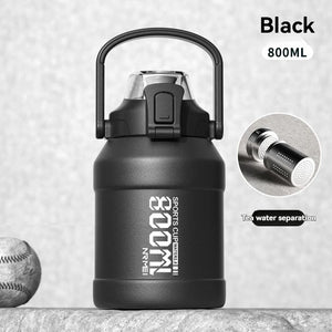 Thermos Water Bottle with Straw Handle Cup 316 Stainless Steel Flask Large Capacity Vacuum Insulated Tumbler