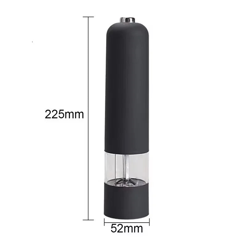 Battery Electric Automatic Mill Pepper and Salt Grinder with LED Light Adjustable Coarseness Spice Grinder Kitchen Cooking Tool