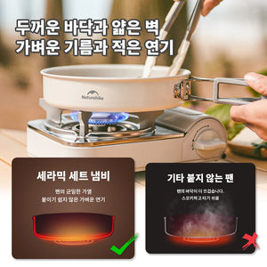 Ceramic Non-Stick Set of Pots Camping Cookware Kit Outdoor Frying Pan Kettle Picnic Tableware Kitchen Utensils