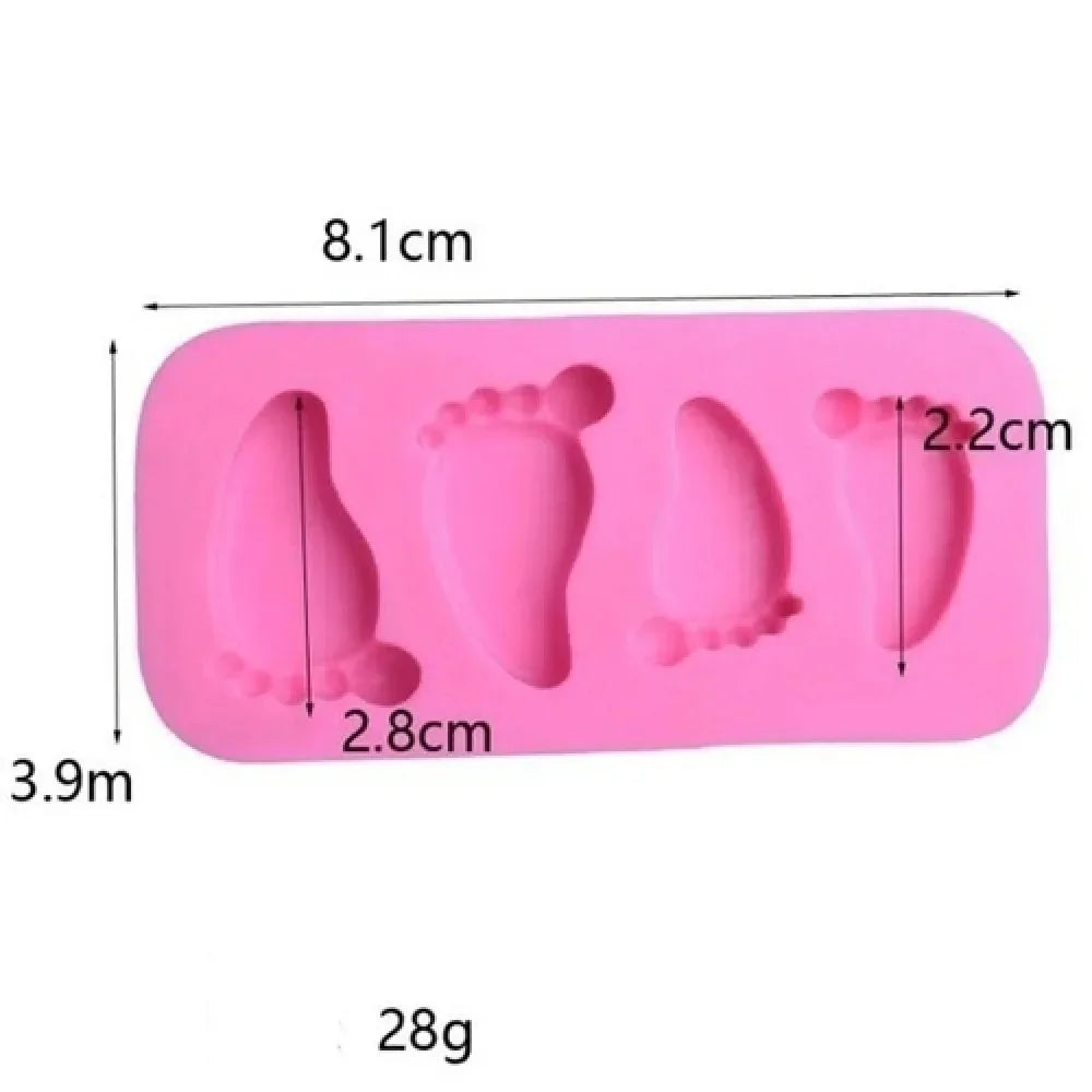 1PC Cake Mold Baby Foot Silicone Mold Chocolate Fondant Cake Decorating Baking Tool Bakeware Pudding Baking Paste Mold