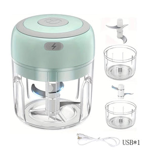 100Ml/250Ml Electric Mini Garlic Press Chopper - Rechargeable USB Masher with Powerful Lithium Battery, Easy Meat Grinder