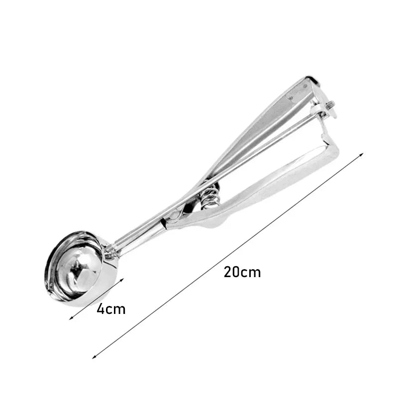 Cookie Scoop with Trigger for Kitchen Family Ice Cream Cookie Cupcake Muffin Meatbal Stainless Steel Ice Cream Scooper