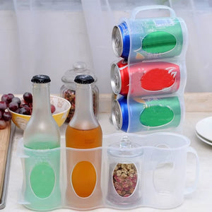 1 Pc Beer Soda Drink Can Storage Box Kitchen Fridge Drink Bottle Holder Fridge Refrigeration Storage Organizer Rack Shelf