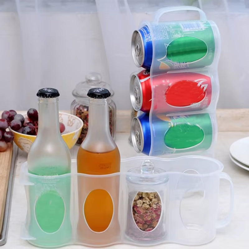 1 Pc Beer Soda Drink Can Storage Box Kitchen Fridge Drink Bottle Holder Fridge Refrigeration Storage Organizer Rack Shelf