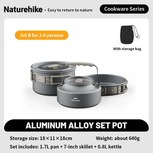 Camping Cookware Kit Outdoor Frying Pan Portable Kettle Foldable Picnic Tableware Kitchen Utensils Cooking Utensils