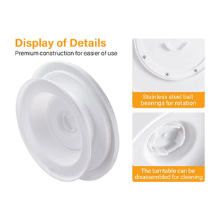 1/6Pcs Cake Turntable Set with 2 Frosting Spatula 3 Icing Smoother Scraper Cake Decorating Kit Baking Supplies Kit for Party