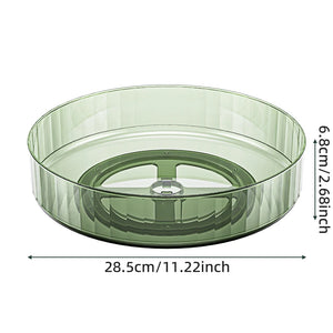 360° Rotating Tray Lazy Susan Fridge Organizer Turntable Storage Tray Clear Food Storage Organizer Spice Rack Kitchen Organizer