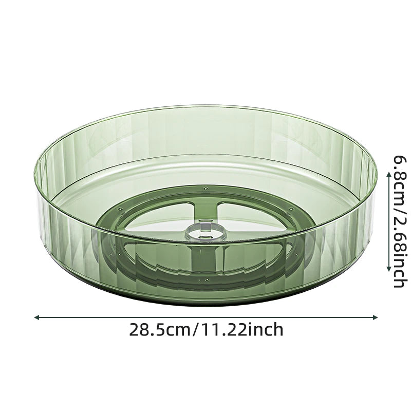 360° Rotating Tray Lazy Susan Fridge Organizer Turntable Storage Tray Clear Food Storage Organizer Spice Rack Kitchen Organizer