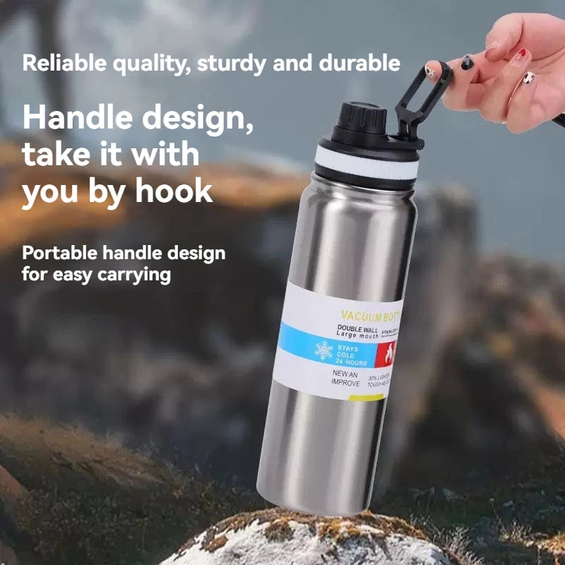 600/800/1000ML Thermos Bottle Stainless Steel Car Thermal Cup Keeps Cold and Heat Thermal Mug Sports Insulated Cup Vacuum Flask