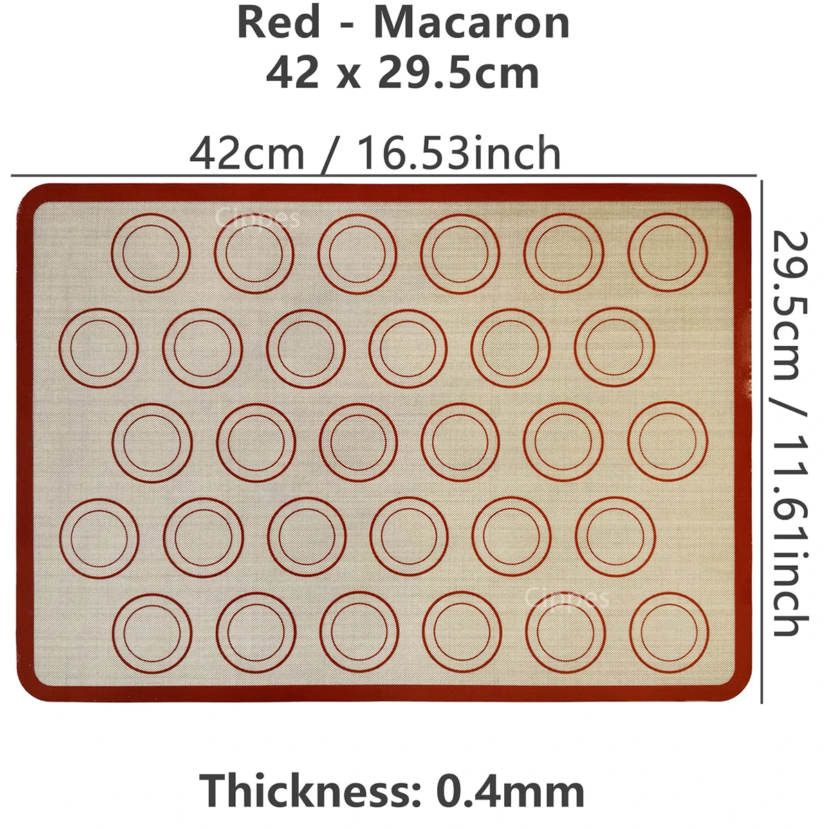 1PC Silicone Baking Mat for Oven, Thin 0.4Mm, Reusable Non Stick Heat Resistant Bakeware Sheets Liner Baking Tools for Cookie
